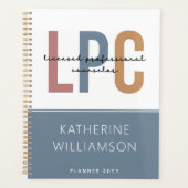 Aangepaste LPC Licensed Professional Counselor Planner (Voorkant)