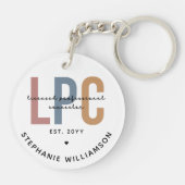 Aangepaste LPC Licensed Professional Counselor Sleutelhanger (Achterkant)
