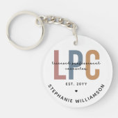 Aangepaste LPC Licensed Professional Counselor Sleutelhanger (Voorkant)