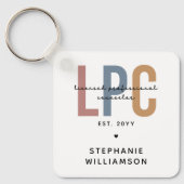 Aangepaste LPC Licensed Professional Counselor Sleutelhanger (Voorkant)