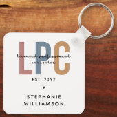 Aangepaste LPC Licensed Professional Counselor Sleutelhanger (Achterkant)