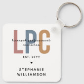 Aangepaste LPC Licensed Professional Counselor Sleutelhanger (Achterkant)