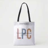 Aangepaste LPC Licensed Professional Counselor Tote Bag (Voorkant)