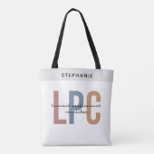 Aangepaste LPC Licensed Professional Counselor Tote Bag (Achterkant)