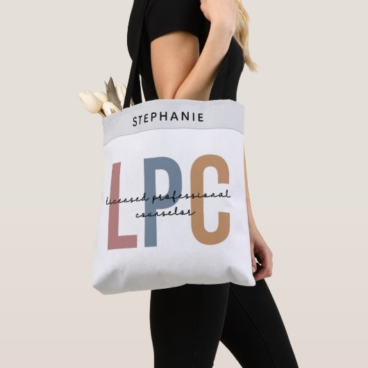 Aangepaste LPC Licensed Professional Counselor Tote Bag (Dichtbij)