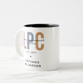Aangepaste LPC Licensed Professional Counselor Tweekleurige Koffiemok (Voorkant links)