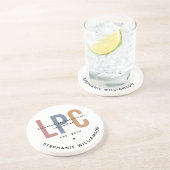 Aangepaste LPC Licensed Professional Counselor Zandsteen Onderzetter (Zijkant)