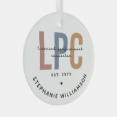 Aangepaste LPC-licentie voor professionele consult Glas Ornament (Voorkant Rechts)