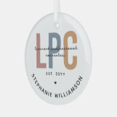 Aangepaste LPC-licentie voor professionele consult Glas Ornament (Voorkant links)