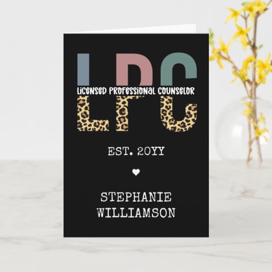 Aangepaste LPC-licentie voor professionele consult Kaart (Gele Bloem)
