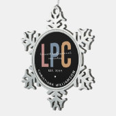 Aangepaste LPC-licentie voor professionele consult Tin Sneeuwvlok Ornament (Rechts)