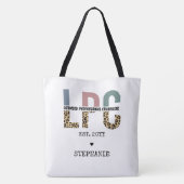 Aangepaste LPC-licentie voor professionele consult Tote Bag (Achterkant)