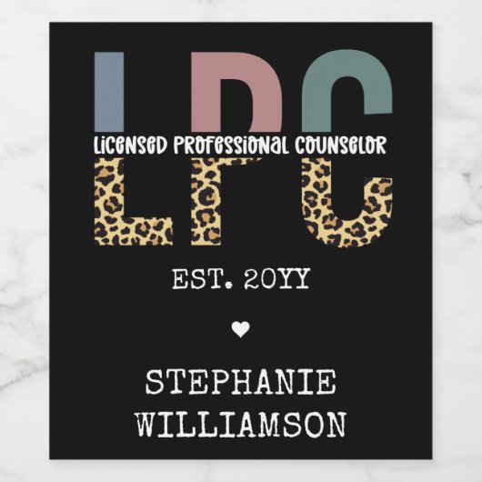 Aangepaste LPC-licentie voor professionele consult Wijn Etiket (Enkel label)