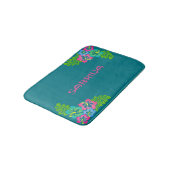 Aangepaste Luau Hawaiaanse Bloemen Badmat (Gekanteld)