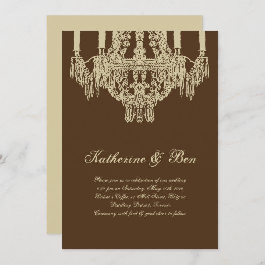 Aangepaste luchters weddenschappen kaart (Voorkant / Achterkant)