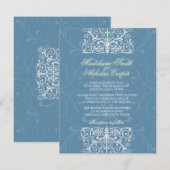 Aangepaste  luchtmacht blauwe isabelline bruiloft kaart (Voorkant / Achterkant)