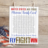 Aangepaste Luchtmacht Familie 8x10 Muur Decor Cree Poster