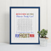 Aangepaste Luchtmacht Familie 8x10 Muur Decor Cree Poster