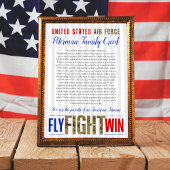 Aangepaste Luchtmacht Familie 8x10 Muur Decor Cree Poster