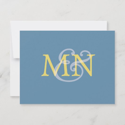 Aangepaste luchtmacht moderne bruiloft RSVP (Achterkant)