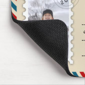 Aangepaste luchtpost 2 familiefoto en naam Mousepa Muismat (Hoek)