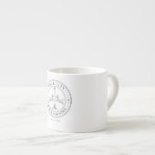 Aangepaste Luchtvaart Paspoort Stempel Reis Espresso Kop (Voorkant rechts)