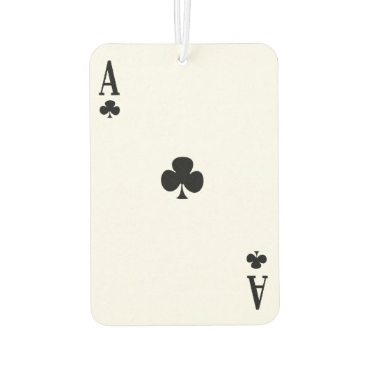 Aangepaste luchtverfrisser - Ace of Clubs (Achterkant)