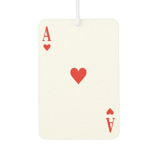 Aangepaste luchtverfrisser - Ace of Hearts (Voorkant)
