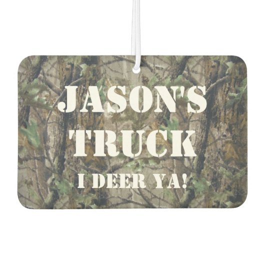 Aangepaste luchtverfrisser - Hunting Camo Grappige (Voorkant)