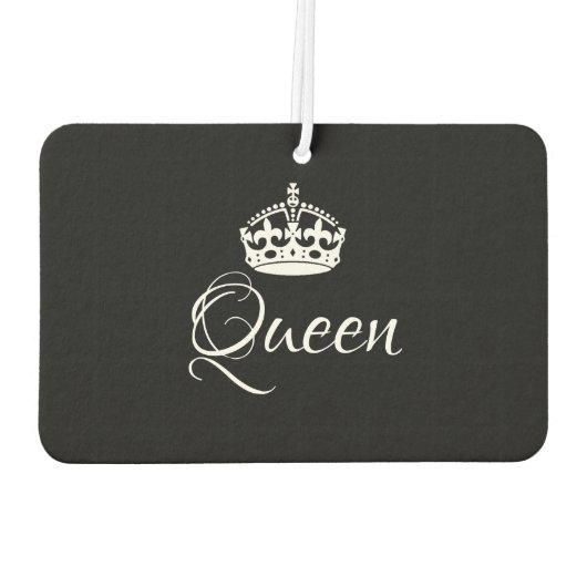 Aangepaste luchtverfrisser - Queen Crown Black (Achterkant)