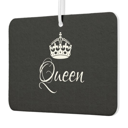 Aangepaste luchtverfrisser - Queen Crown Black (Links)