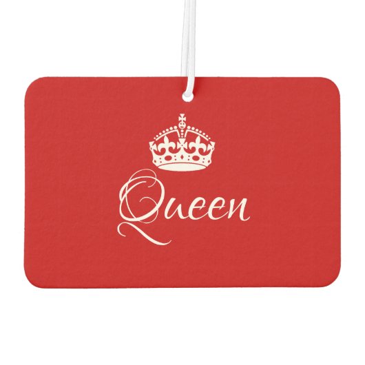 Aangepaste luchtverfrisser - Queen Crown Red Heart (Achterkant)