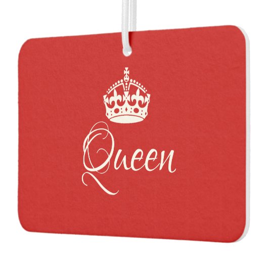 Aangepaste luchtverfrisser - Queen Crown Red Heart (Links)