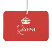 Aangepaste luchtverfrisser - Queen Crown Red Heart (Voorkant)