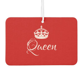 Aangepaste luchtverfrisser - Queen Crown Red Heart