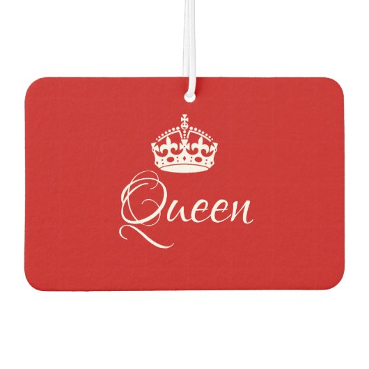 Aangepaste luchtverfrisser - Queen Crown Red Heart (Voorkant)
