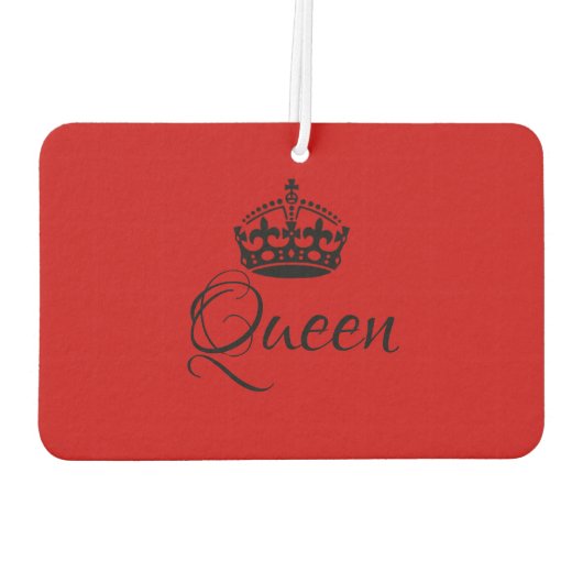 Aangepaste luchtverfrisser - Queen Crown Red Heart (Achterkant)