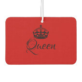 Aangepaste luchtverfrisser - Queen Crown Red Heart (Voorkant)