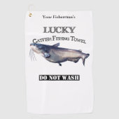 Aangepaste Lucky Catfish Vissen towel Golfhanddoek (Voorkant)