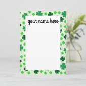 Aangepaste Lucky Clover-notiecards Bedankkaart (Staand voorkant)