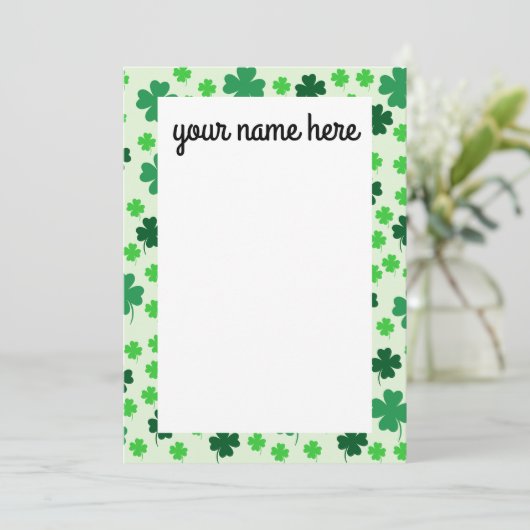 Aangepaste Lucky Clover-notiecards Bedankkaart (Staand voorkant)