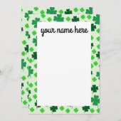 Aangepaste Lucky Clover-notiecards Bedankkaart (Voorkant / Achterkant)