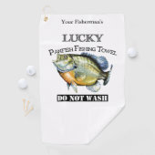 Aangepaste Lucky Panfish Vissen towel Golfhanddoek (Insitu)