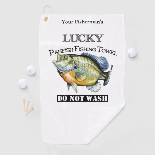 Aangepaste Lucky Panfish Vissen towel Golfhanddoek (Insitu)
