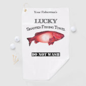 Aangepaste Lucky Red Snapper Vissen towel Golfhanddoek (Insitu)