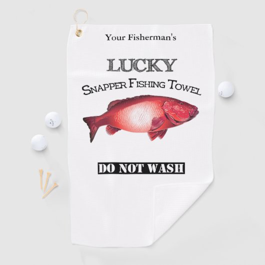 Aangepaste Lucky Red Snapper Vissen towel Golfhanddoek (Insitu)