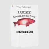 Aangepaste Lucky Red Snapper Vissen towel Golfhanddoek (Voorkant)