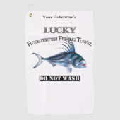 Aangepaste Lucky Roosterfish Vissen Towel Golfhanddoek (Voorkant)