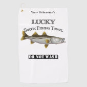Aangepaste Lucky Snook Vissen towel Golfhanddoek (Voorkant)