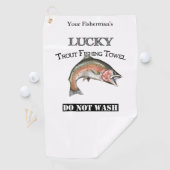Aangepaste Lucky Trout Vist handdoek (Insitu)
